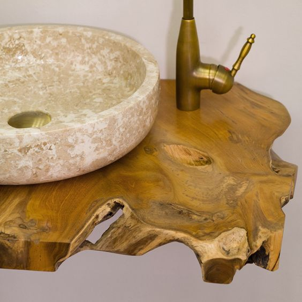 Live Edge Bathroom Vanity Shelf, solid wood, built to order, view 7