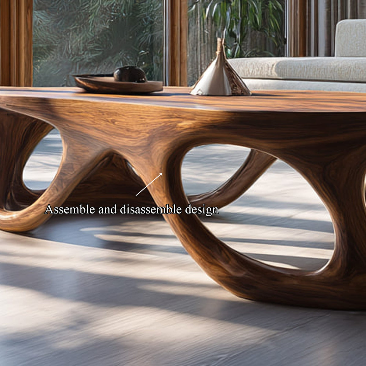 Mid Century Modern Coffee Table Living Room Accent, solid wood, built to order