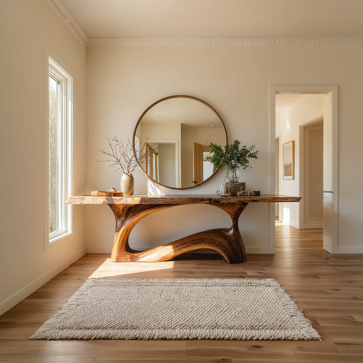 Live Edge Back Console Table