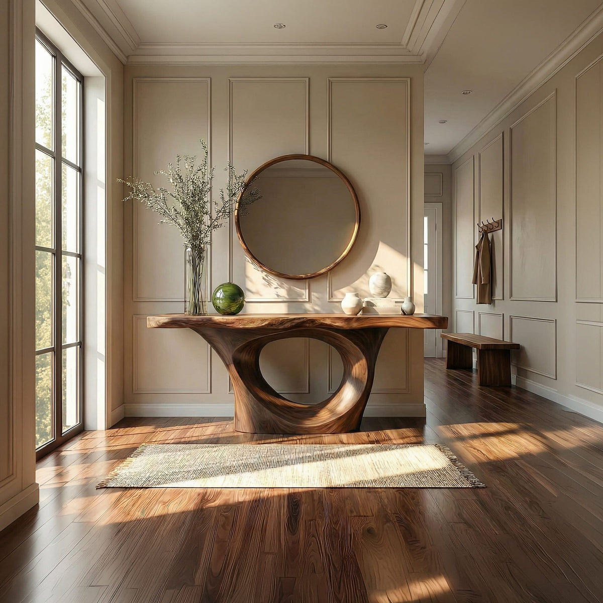 Artistic Circular Console Table