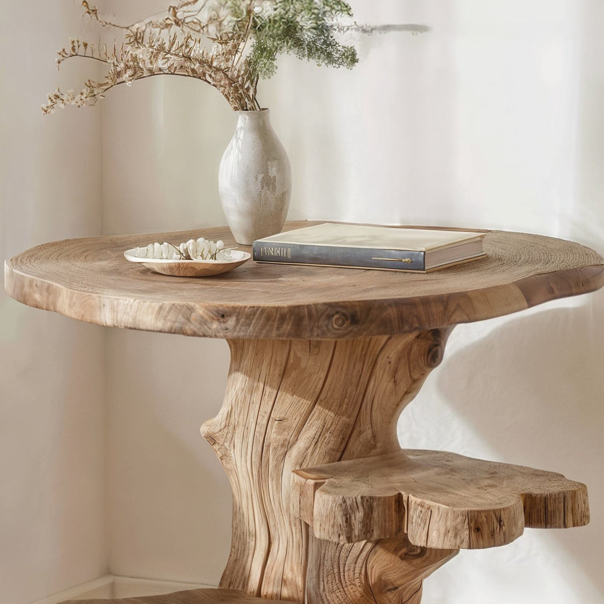 Solid Live Edge Accent Coffee Table