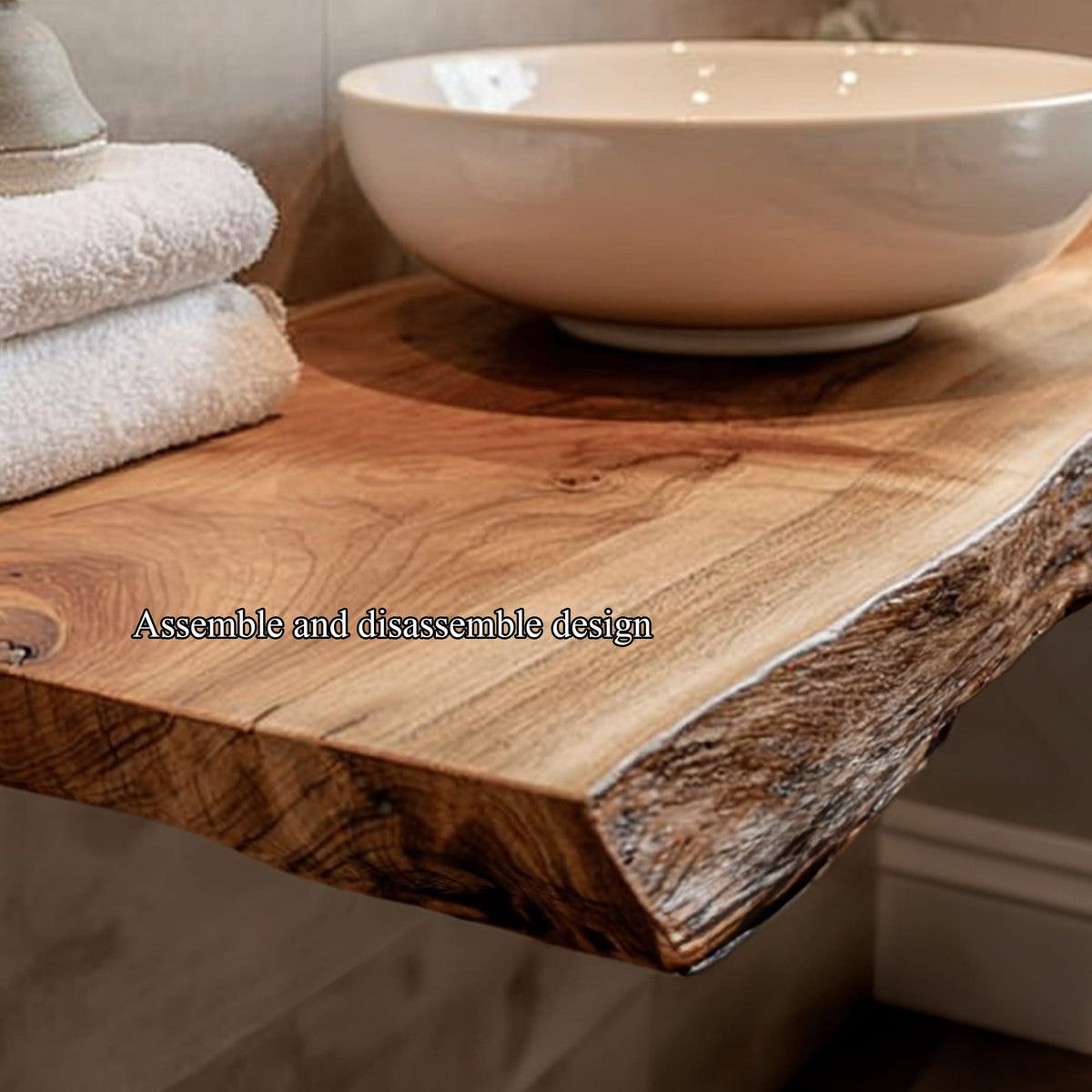 Mid Century Washroom Floating Shelf