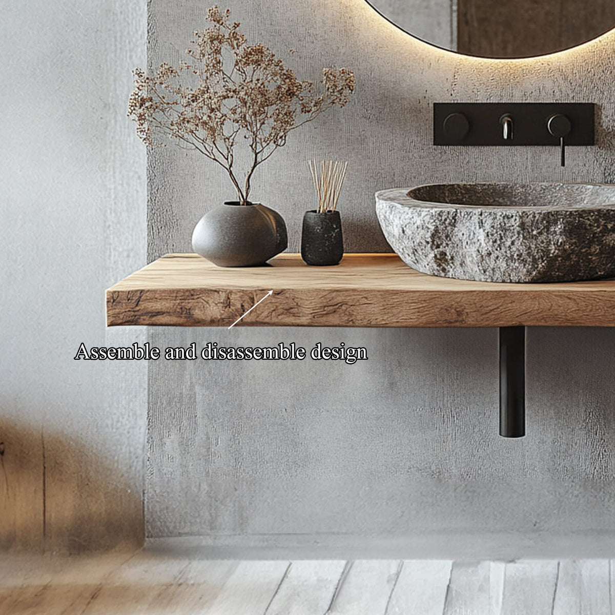 Floating Support Solid Vanity