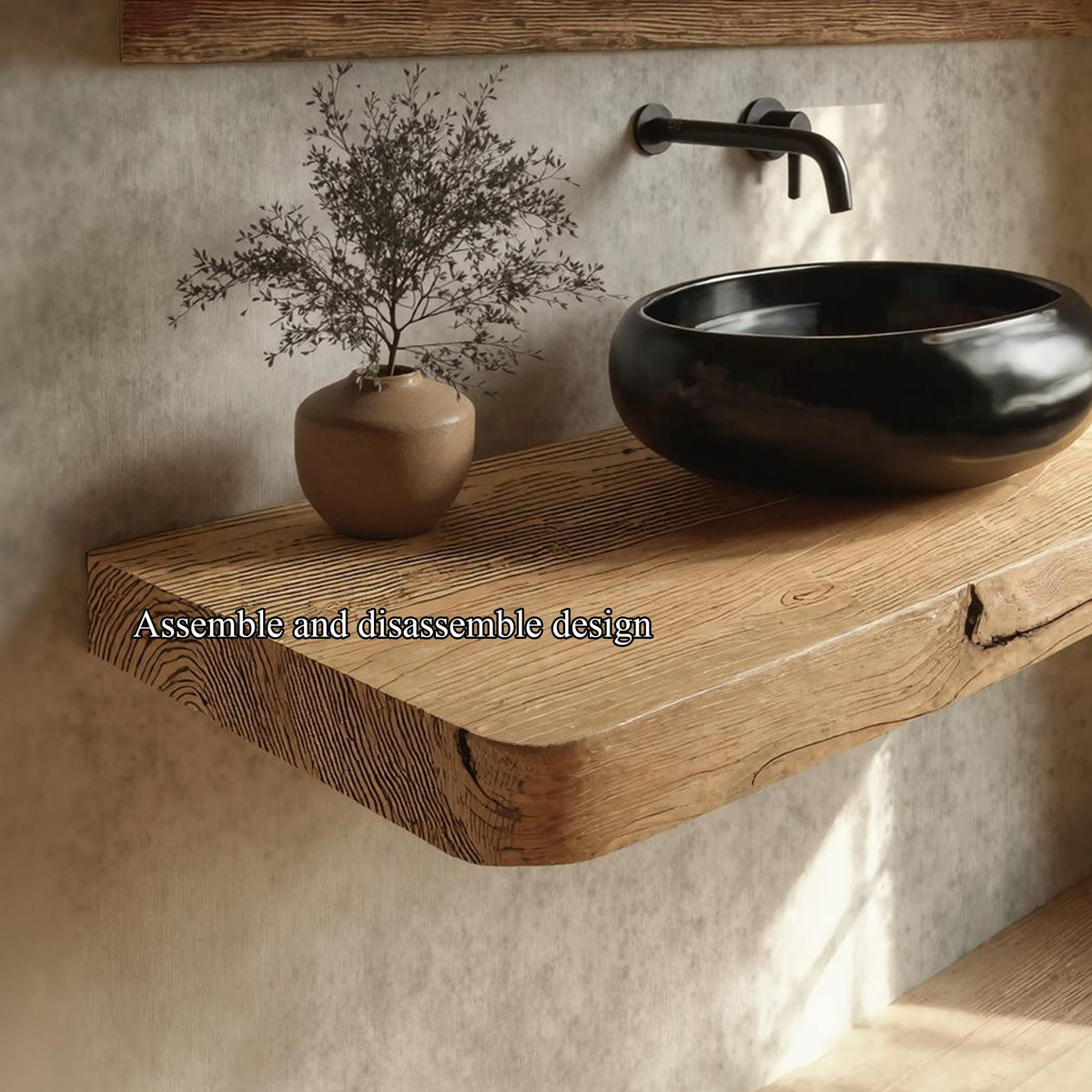 Floating Live Edge Countertop Vanity