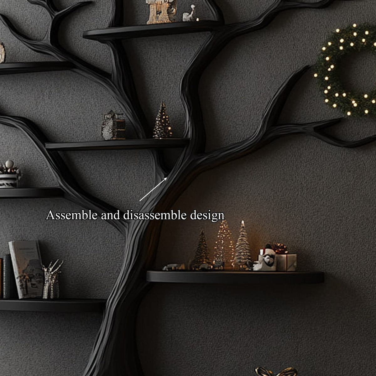 Dark Storage Tree Bookshelf