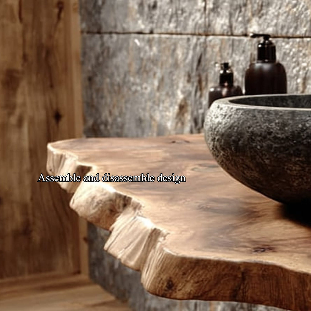 Live Edge Floating Washroom Vanity