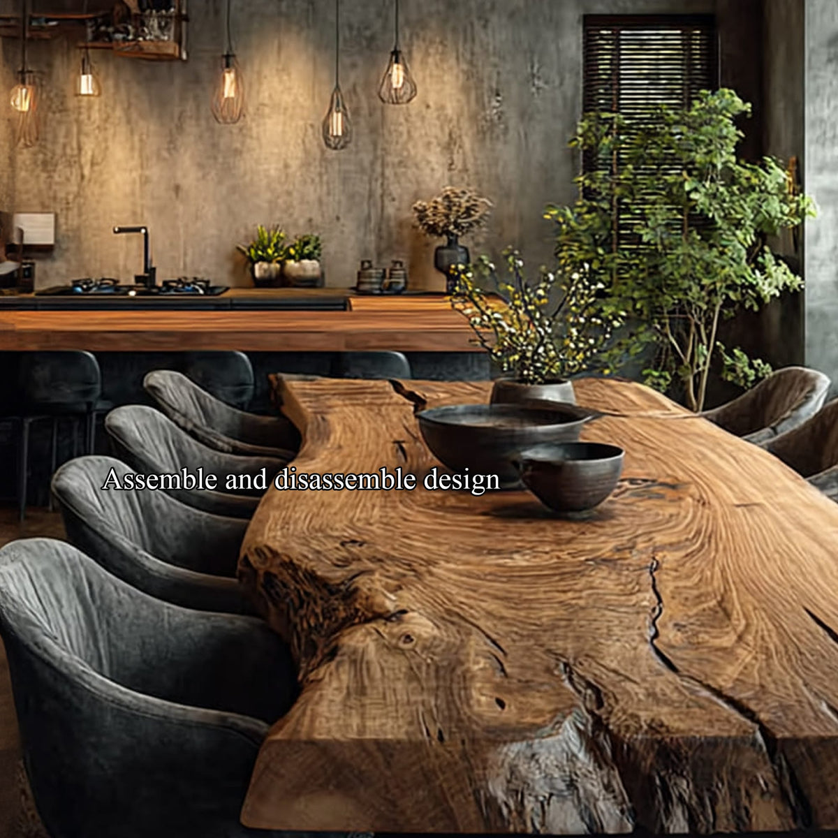 Live Edge Contemporary Dining Table