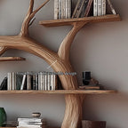 Mid Century Tree Bookshelf Study Room, solid wood, built to order