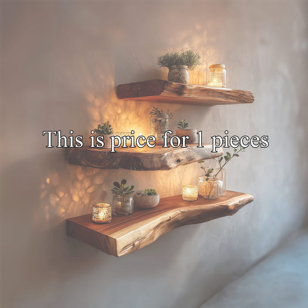 Live Edge Plants Wall Shelf