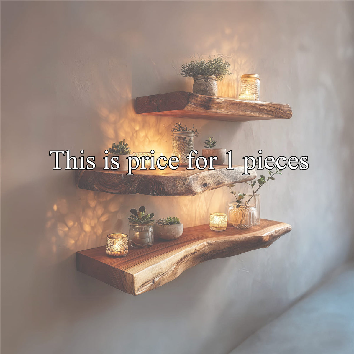 Live Edge Plants Wall Shelf