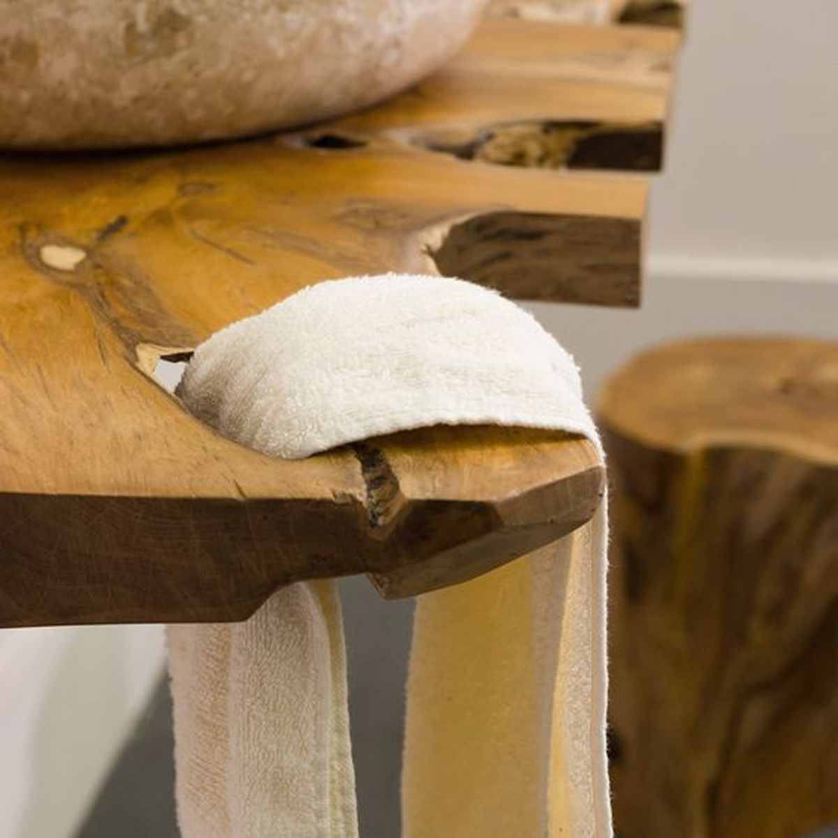 Live Edge Bathroom Vanity Shelf, solid wood, built to order, view 8