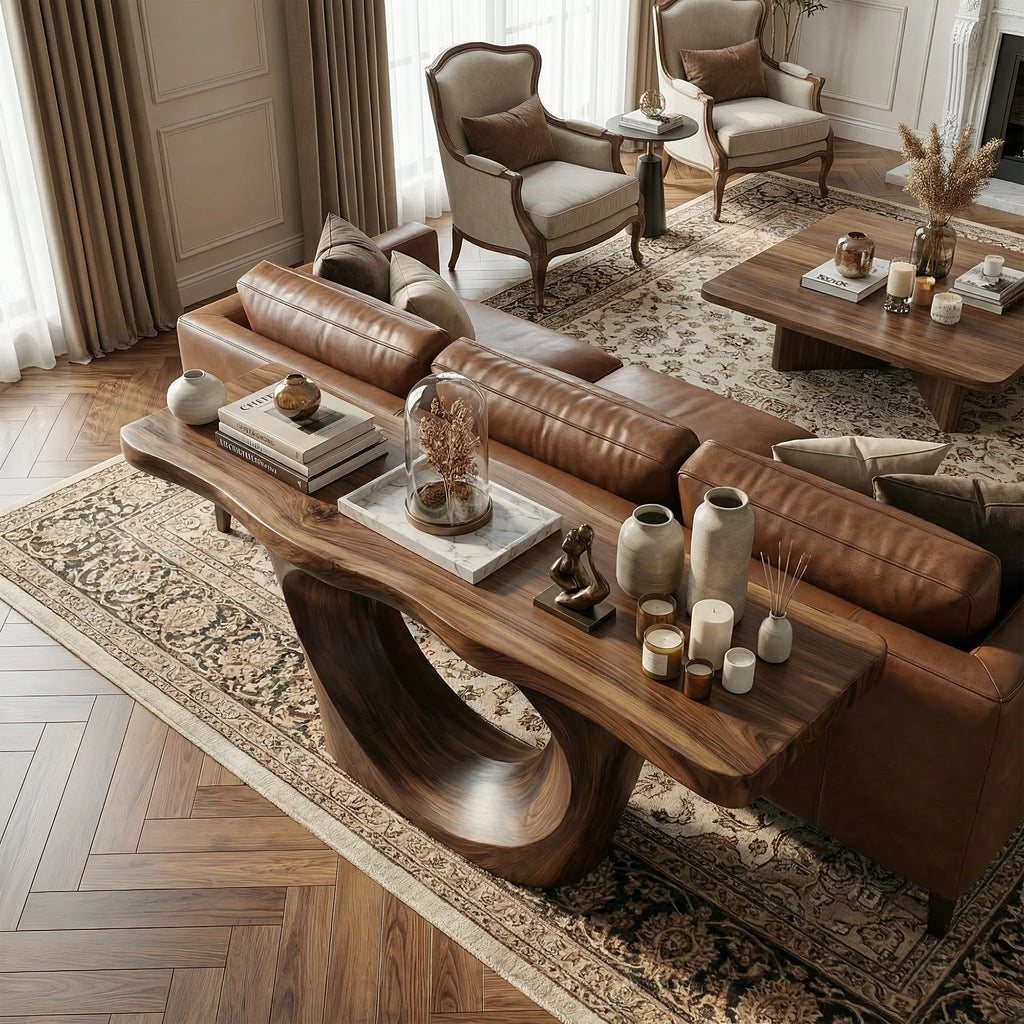 Artistic Circular Console Table