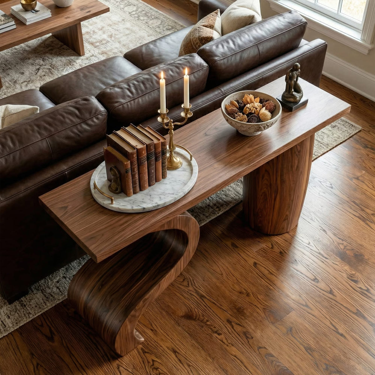 Wave Back Console Table