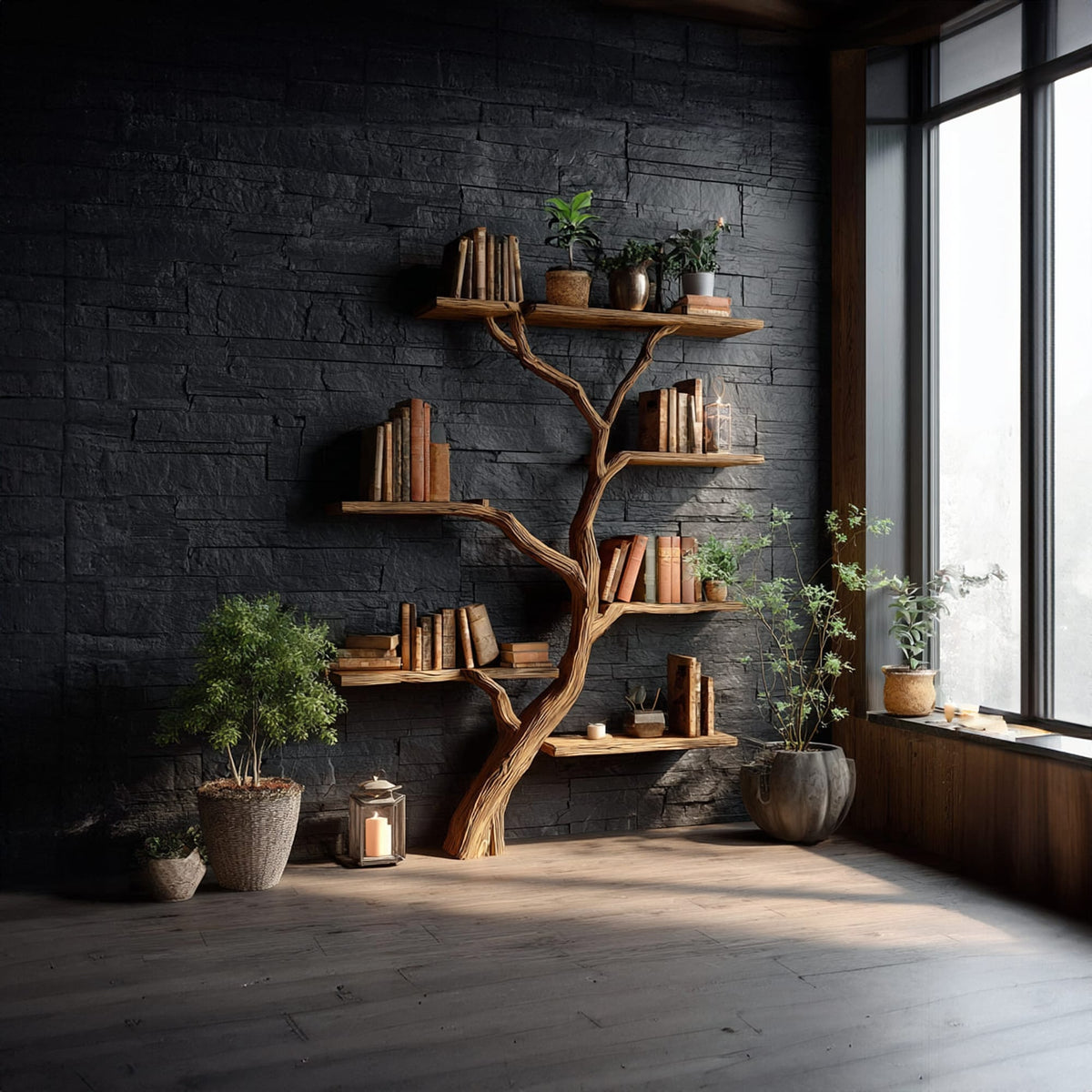Creative Floating Tree Bookshelf