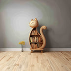 Rustic Cat Bookcase Children Bedroom, solid wood, built to order