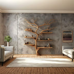 Solid Creative Floating Tree Bookshelf