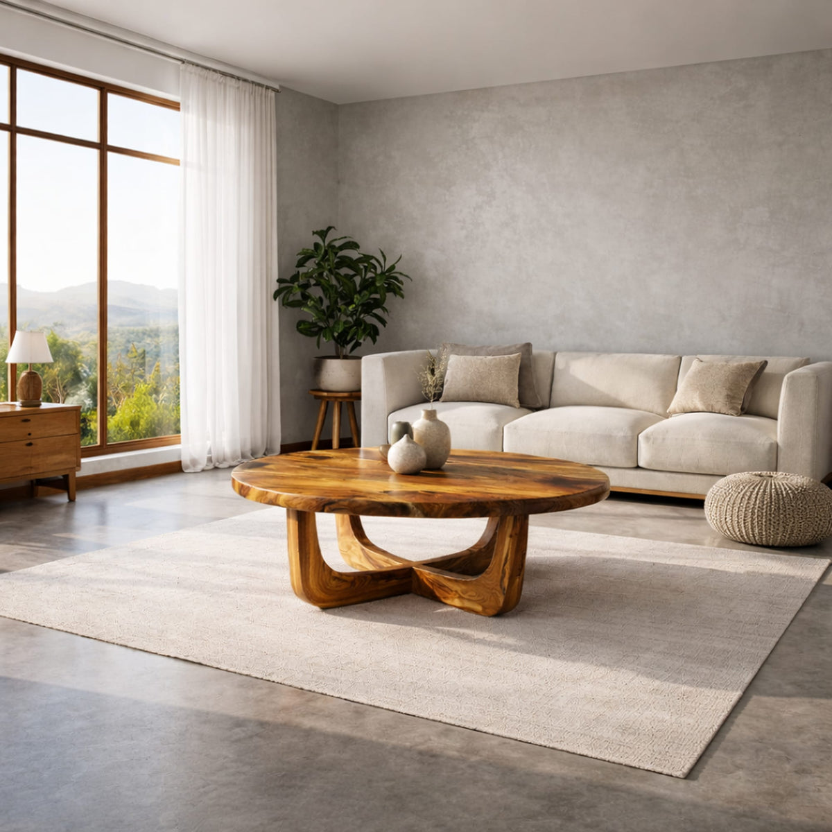 Contemporary Solid Coffee Table