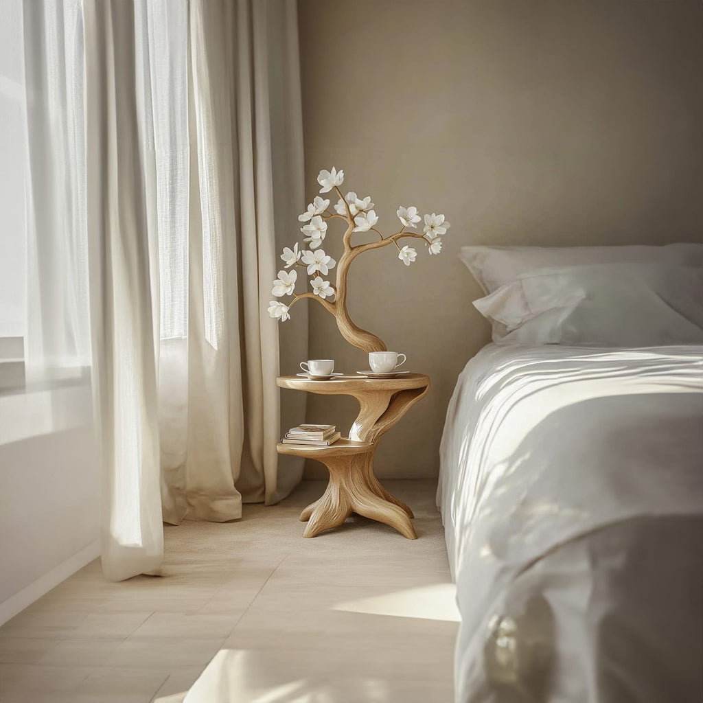 Flower Solid Nightstand