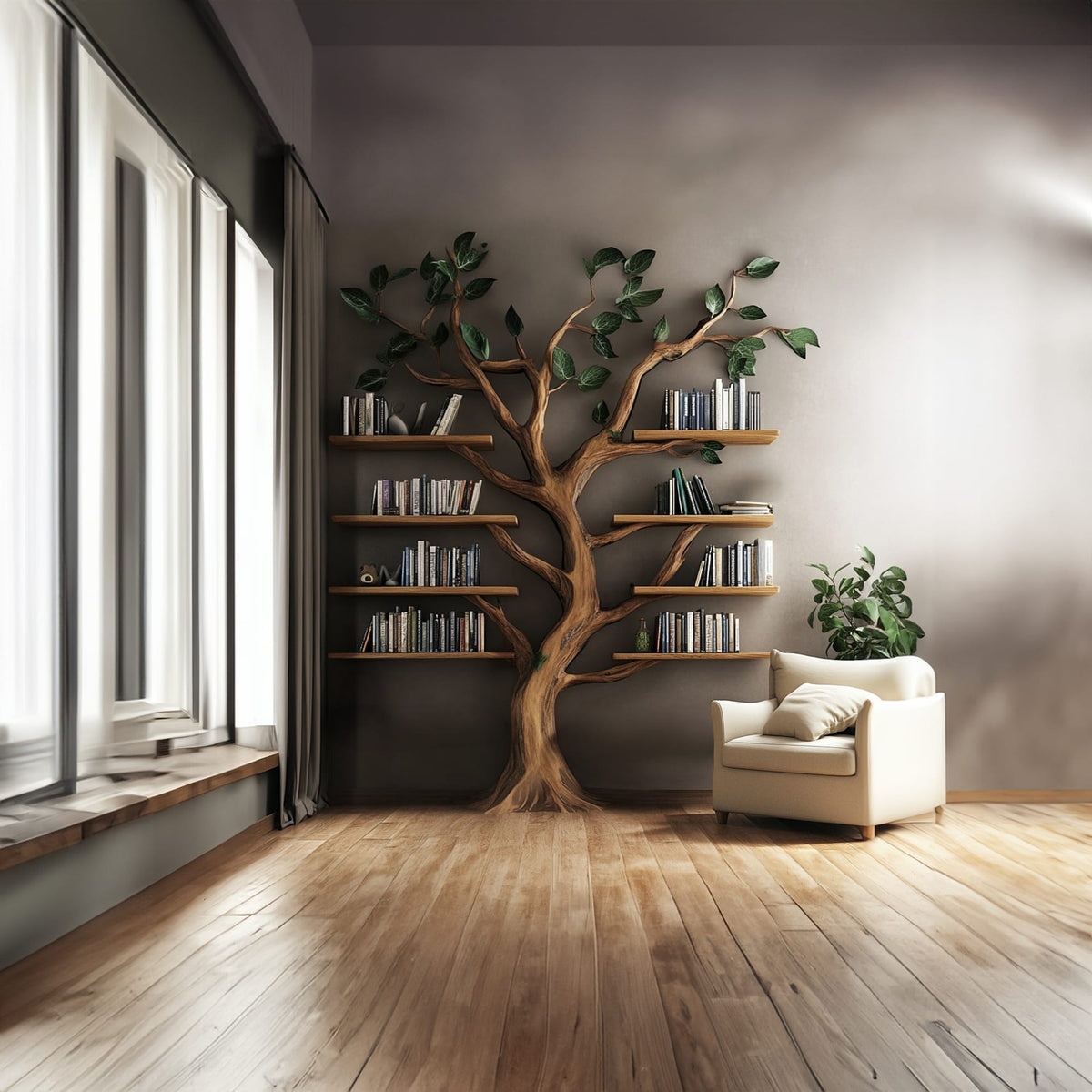 Shaped Floating Bookshelf