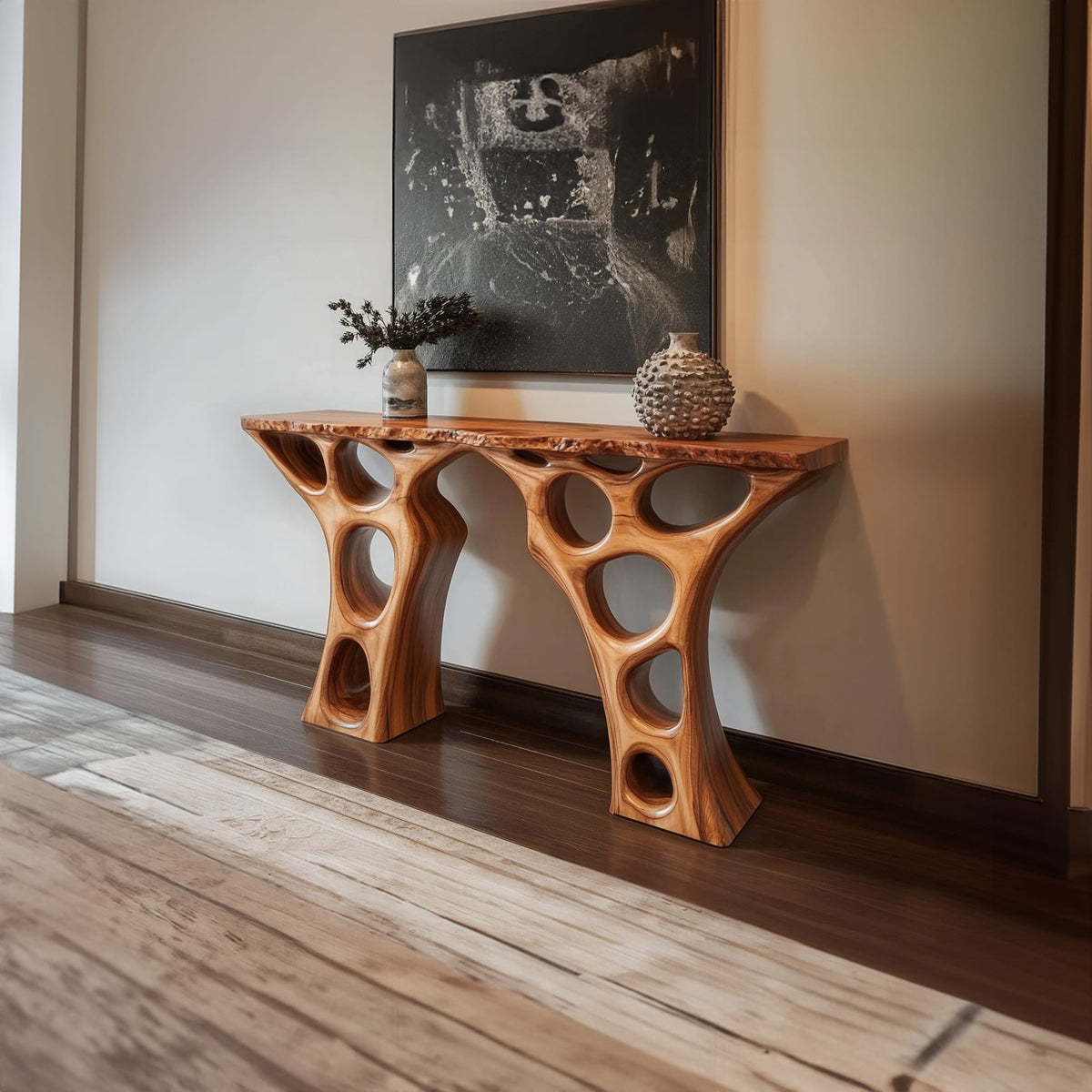 Mid Century Abstract Console Table