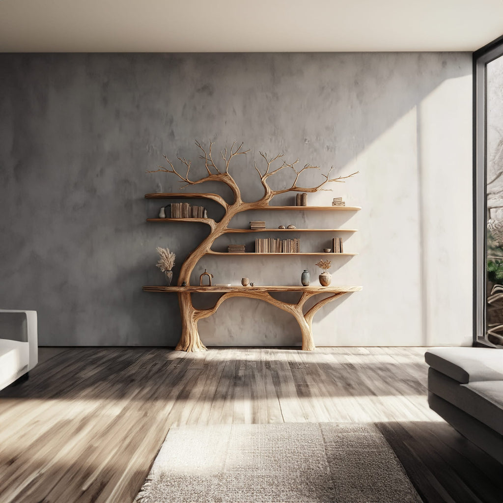 Solid Tree Console Table