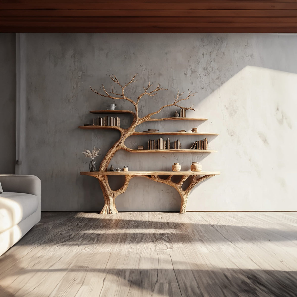 Sculpted Tree Console Table