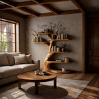 Artisan Tree Inspired Wood Bookshelf, solid wood, built to order