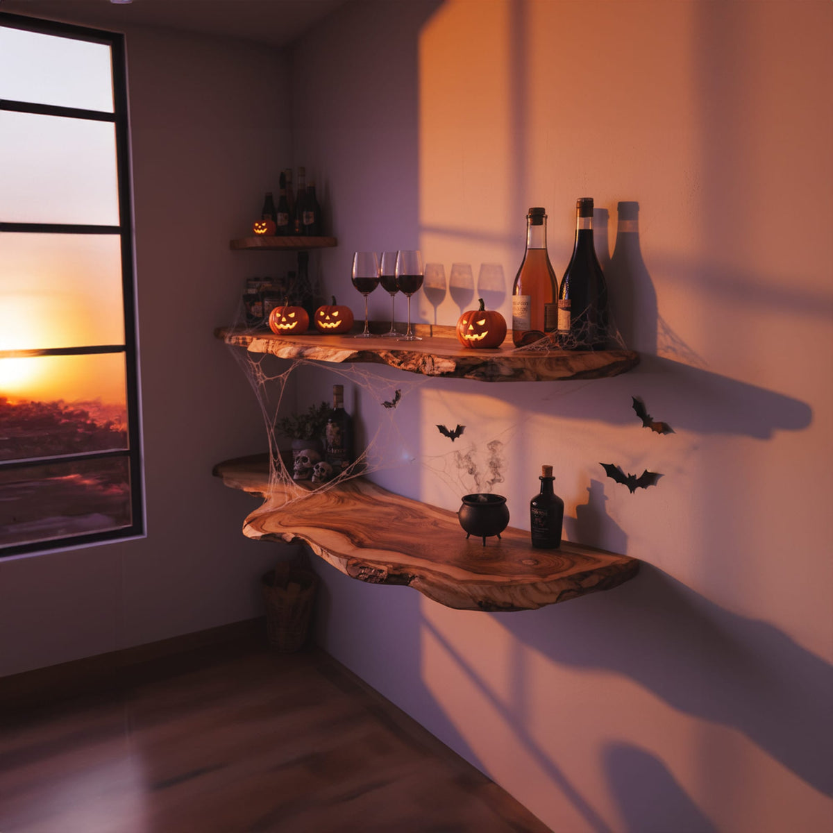 Floating Branch Wall Shelf