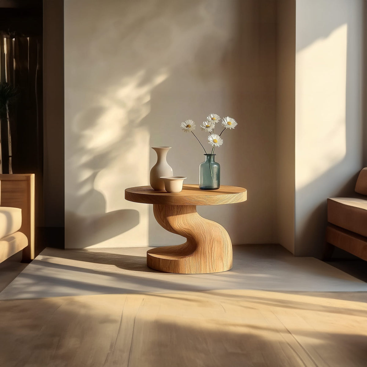 Organic Pedestal Nightstand