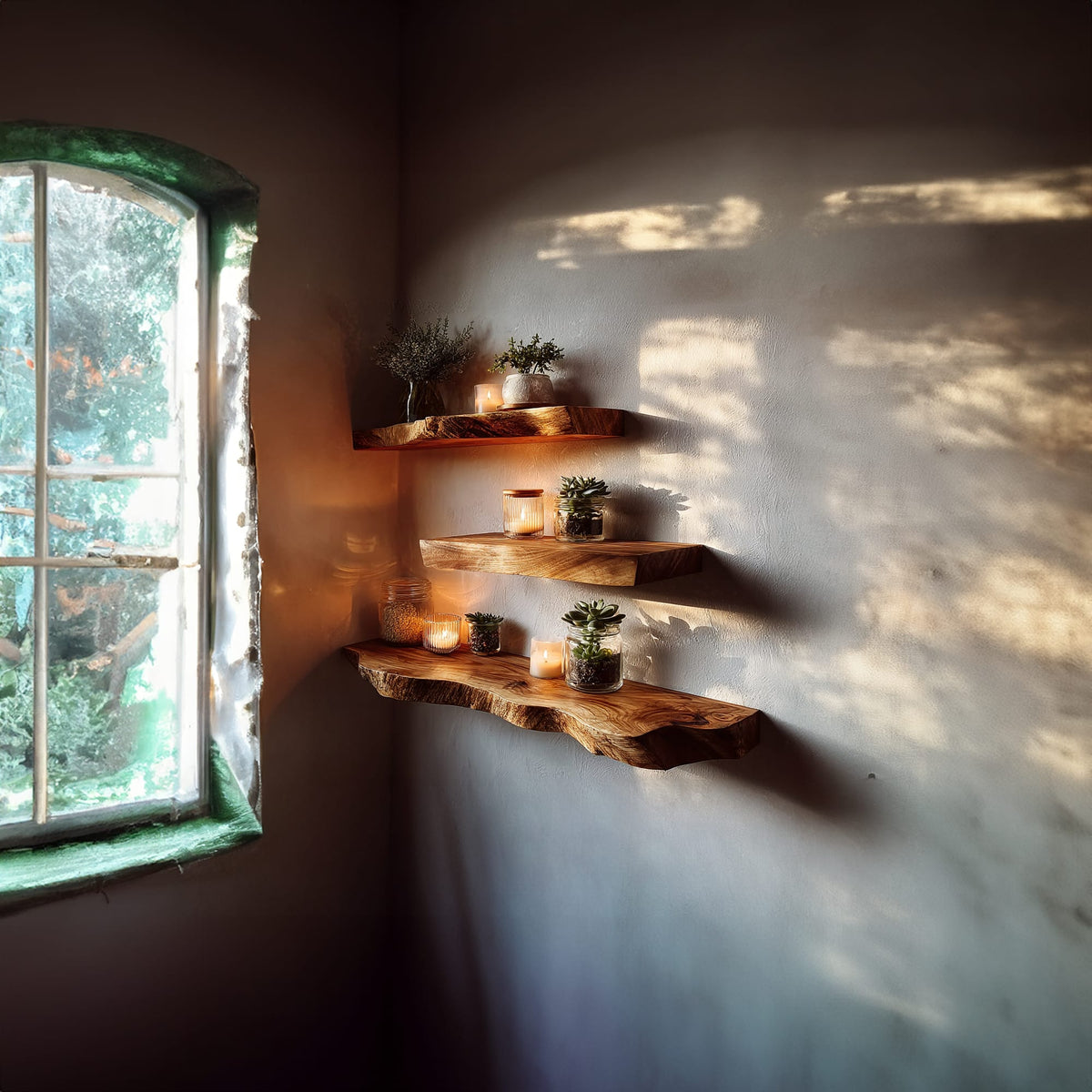 Floating L-shape Wall Shelf