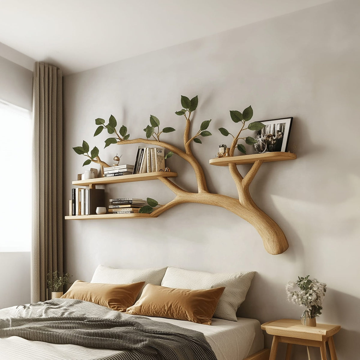 Mid Century Artistic Floating Shelf