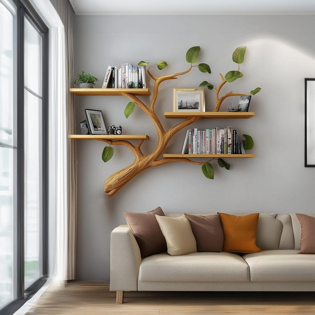 Mid Century Hanging Floating Shelf