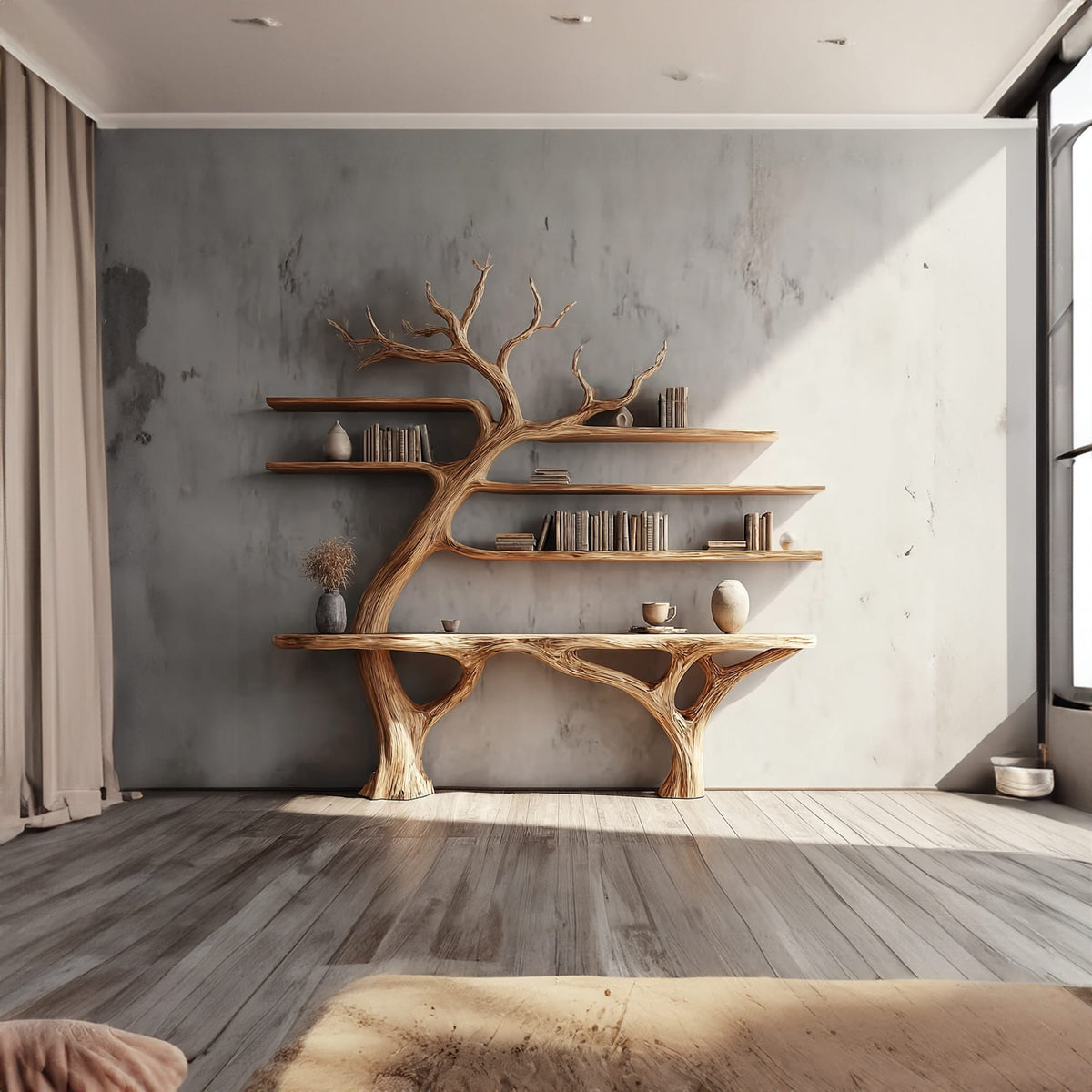Floating Solid Console Table