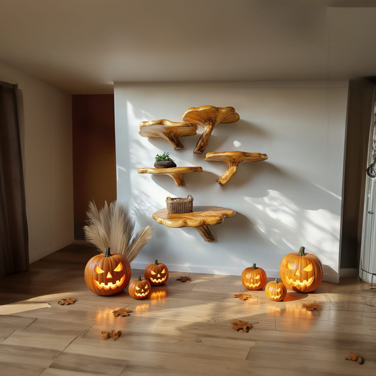 Modern Gothic Mid Century Floating Shelf