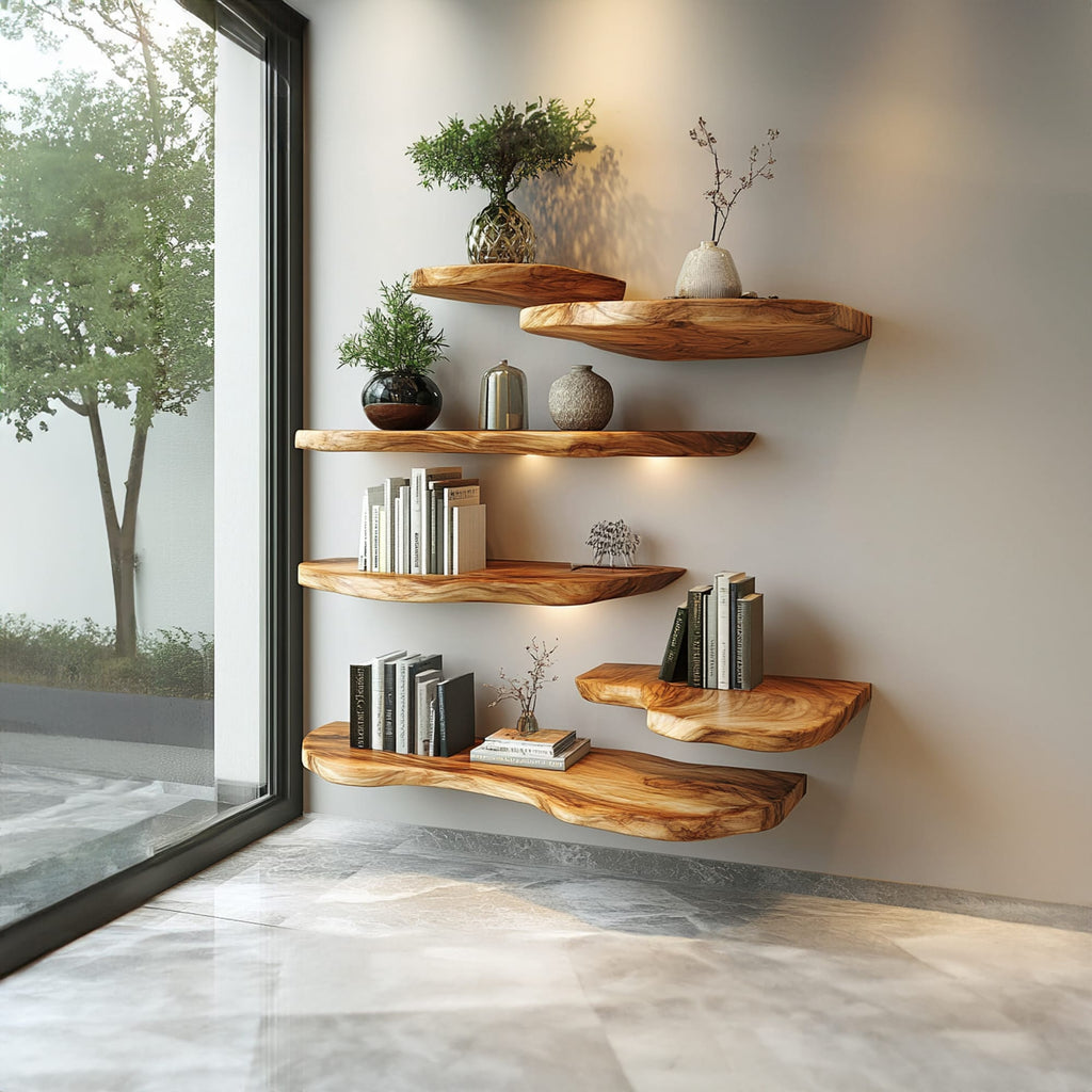 Live Edge Wall Shelf