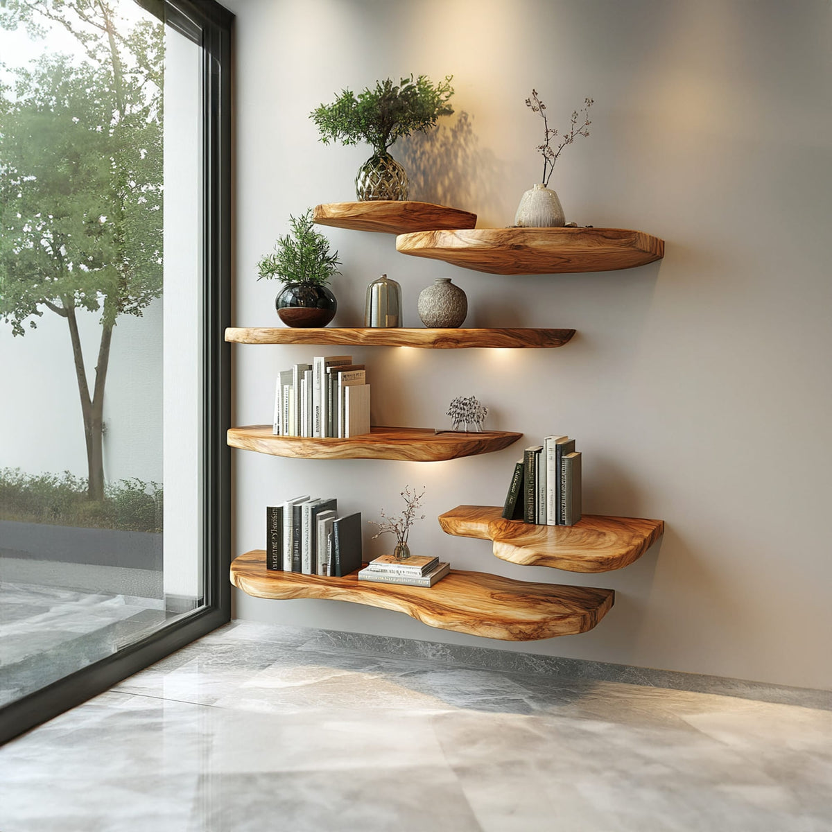 Live Edge Wall Shelf