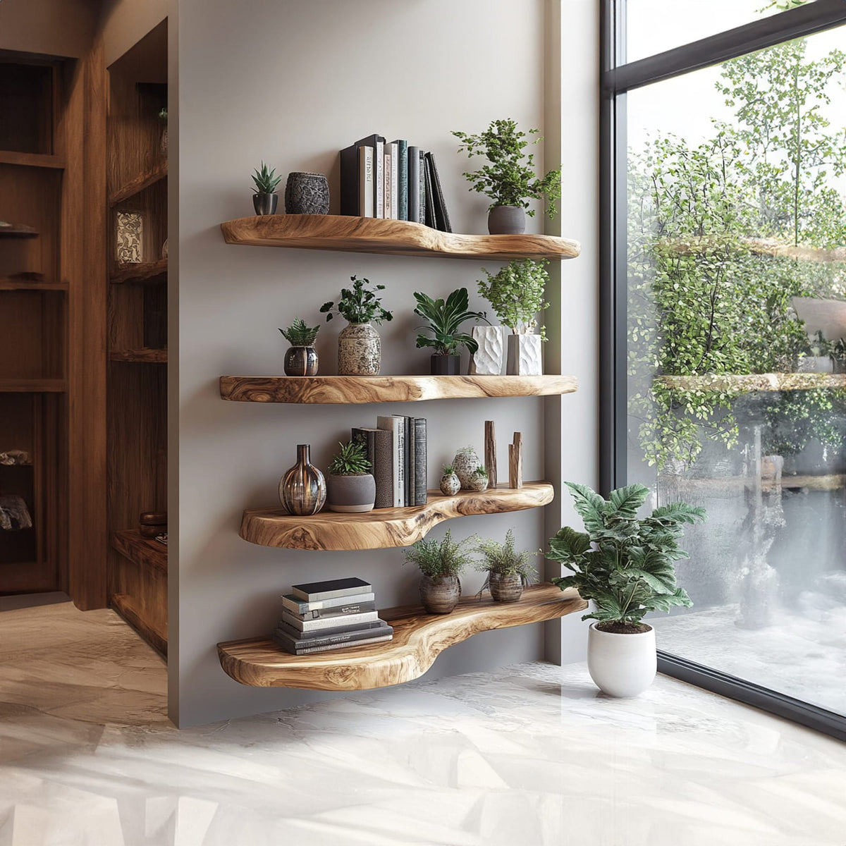 Live Edge Office Bookshelf
