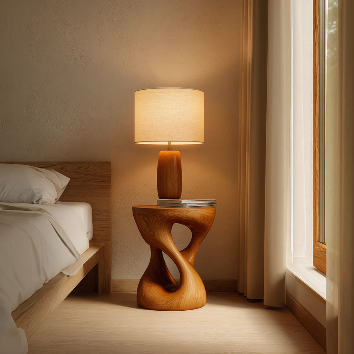 Sculptural Decorative Nightstand