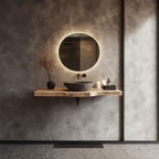 Mid Century Floating Vanity Modern Bathroom, solid wood, built to order