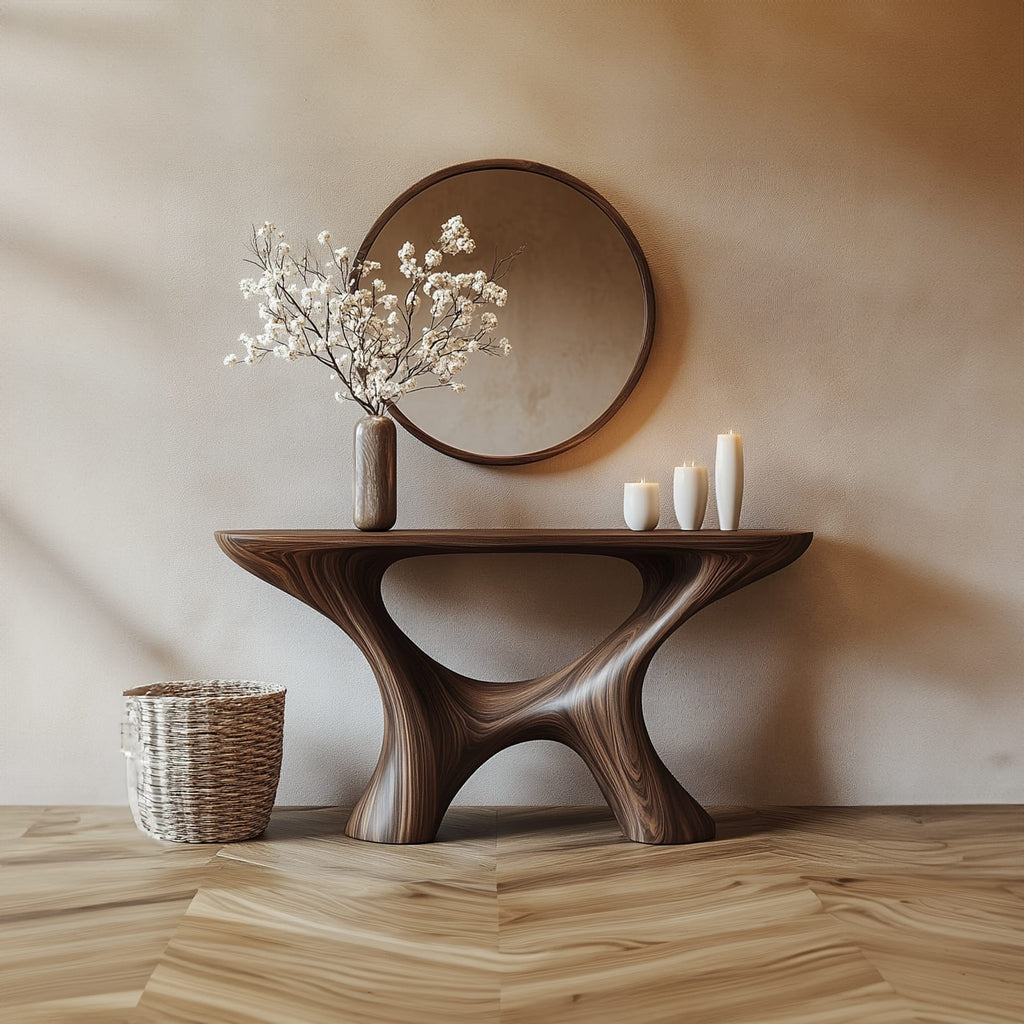 Shape Live Edge Console Table