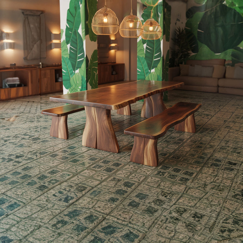 Live Edge Finish Dining Table