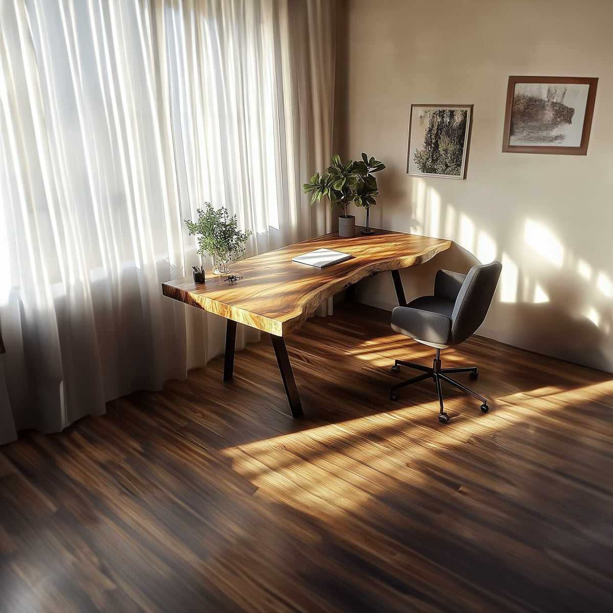 Live Edge Modern Desk