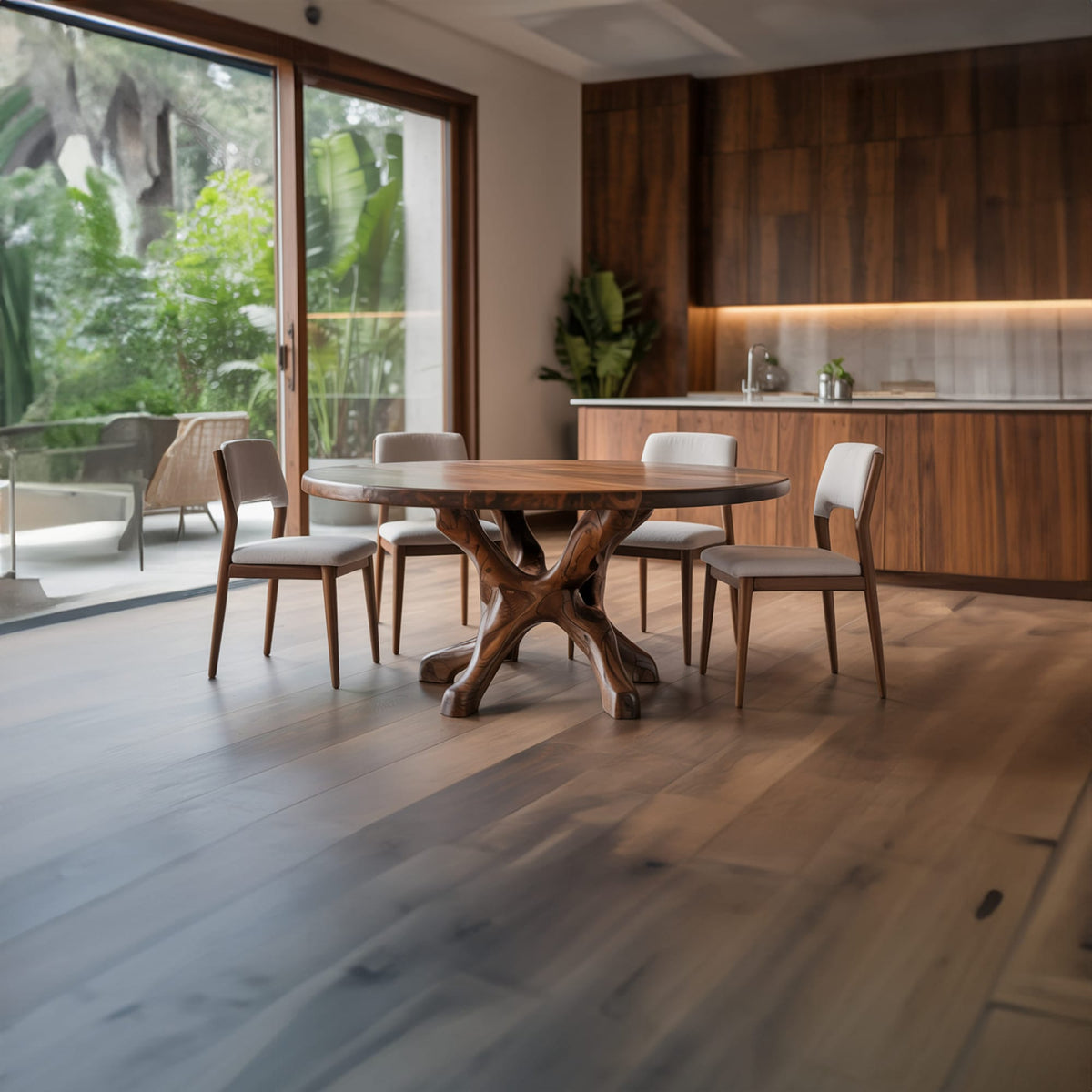 Live Edge Teak Dining Table