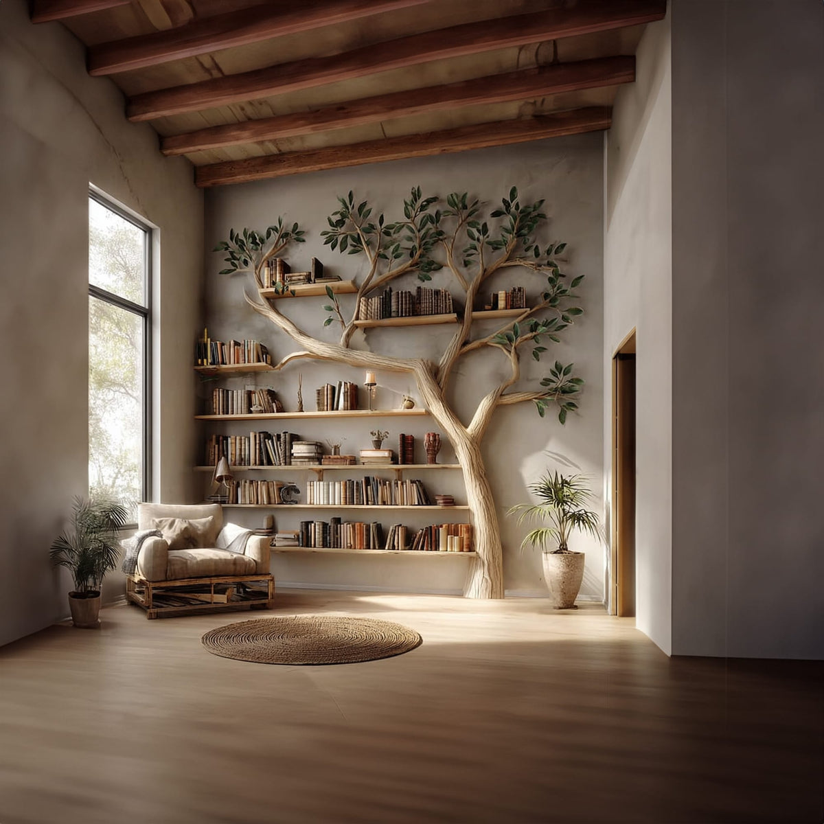 Modern Study Tree Bookshelf