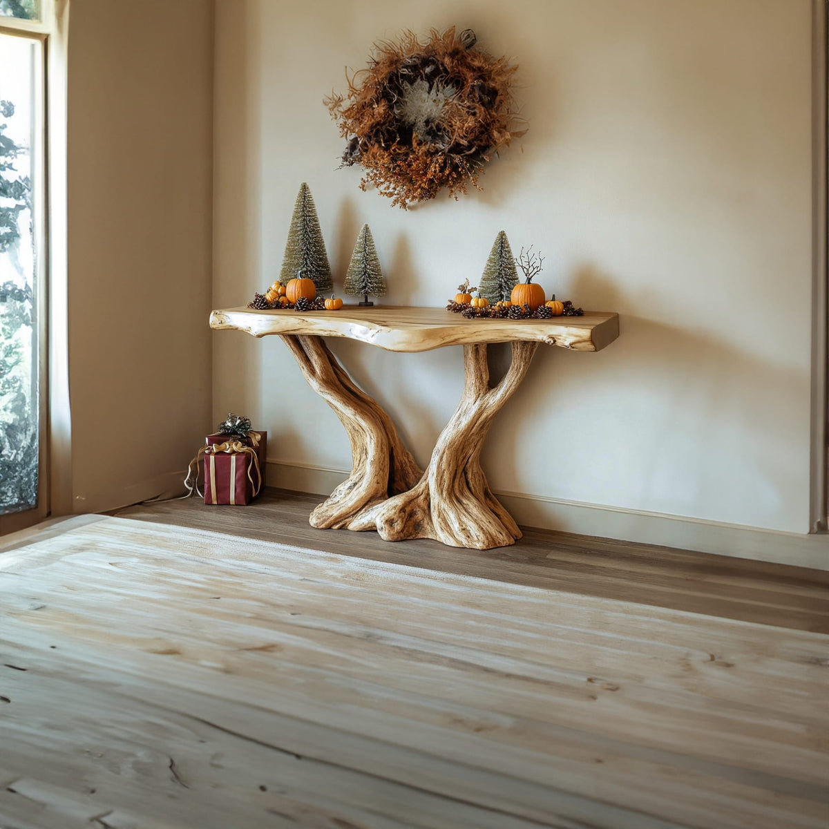 Mid Century Root Console Table