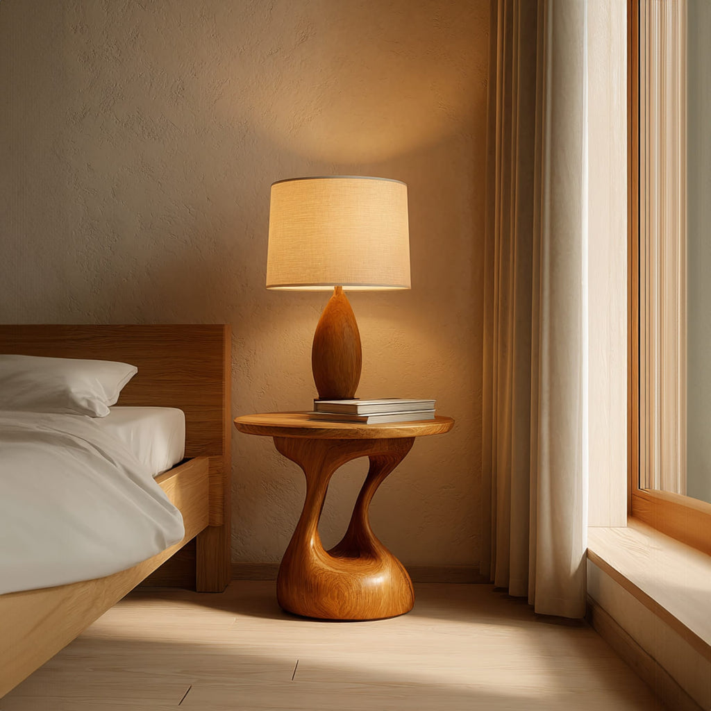 Mid Century Sculptural Nightstand