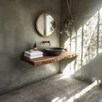Rustic Compact Vanity Bathroom, solid wood, built to order