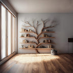 Large Floating Tree Bookshelf