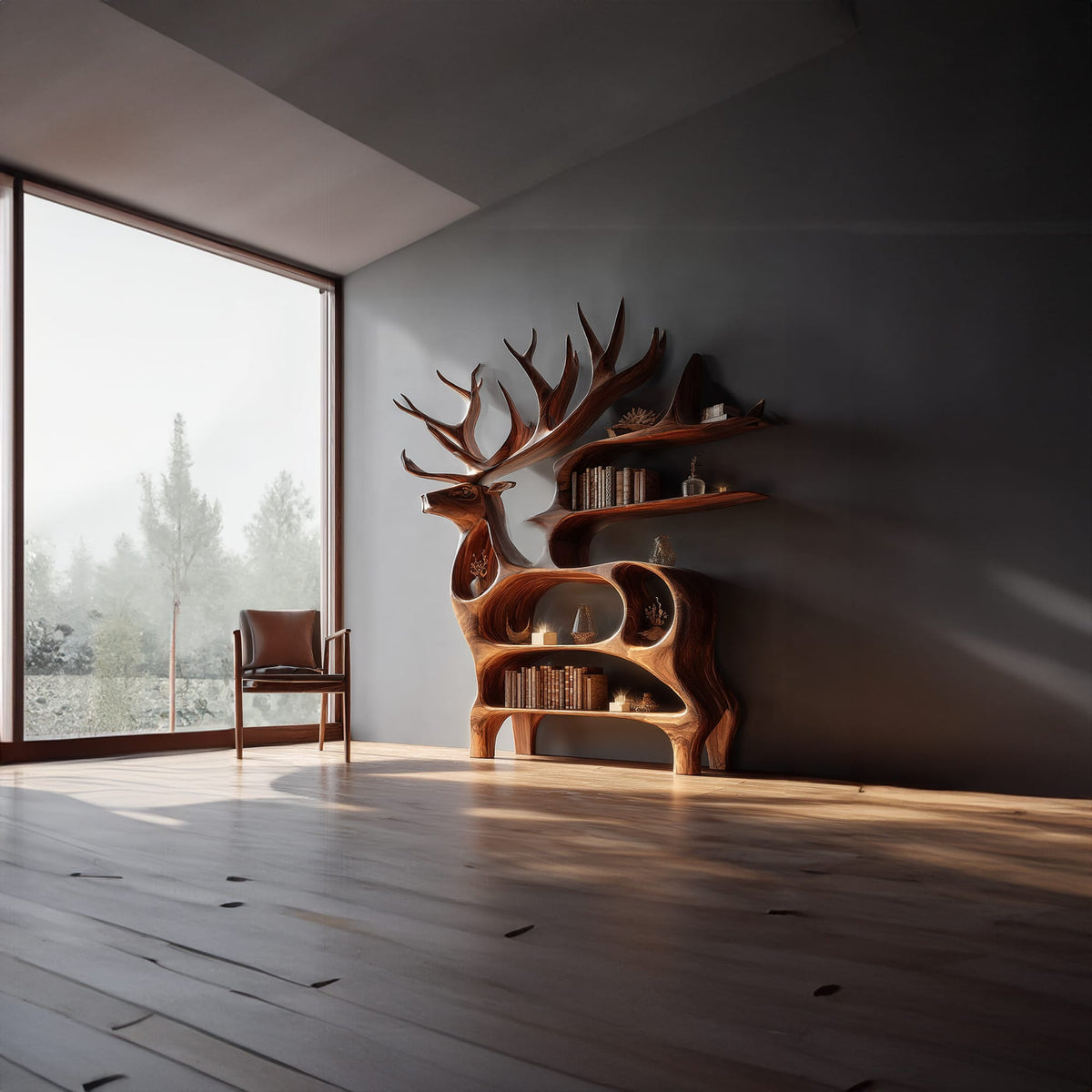 Deer Wall Bookshelf