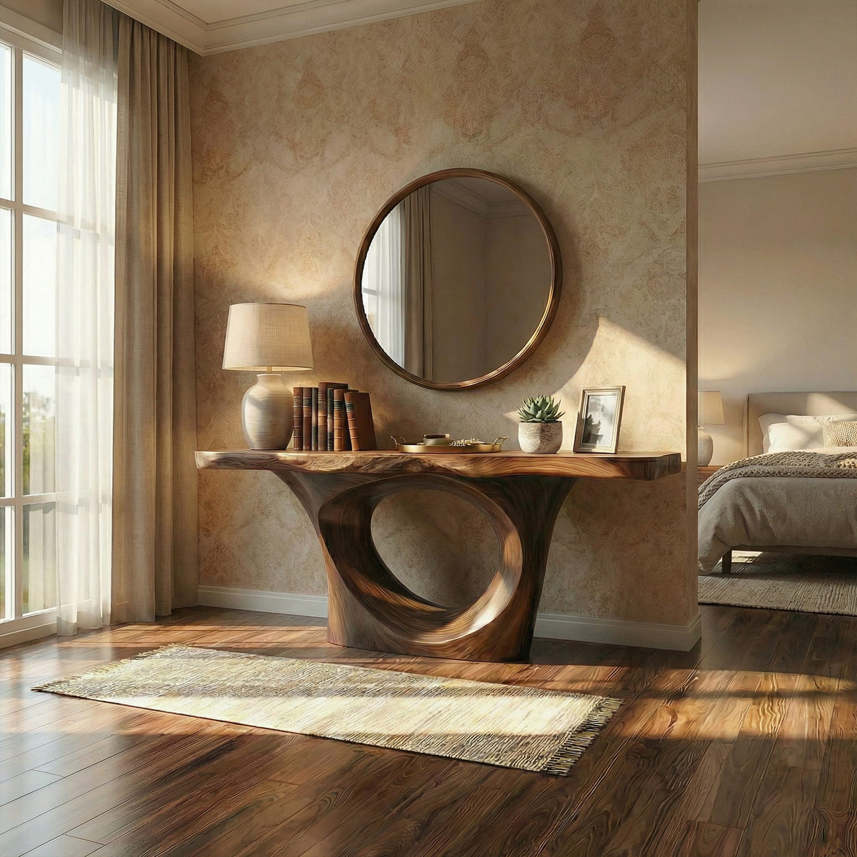 Artistic Circular Console Table